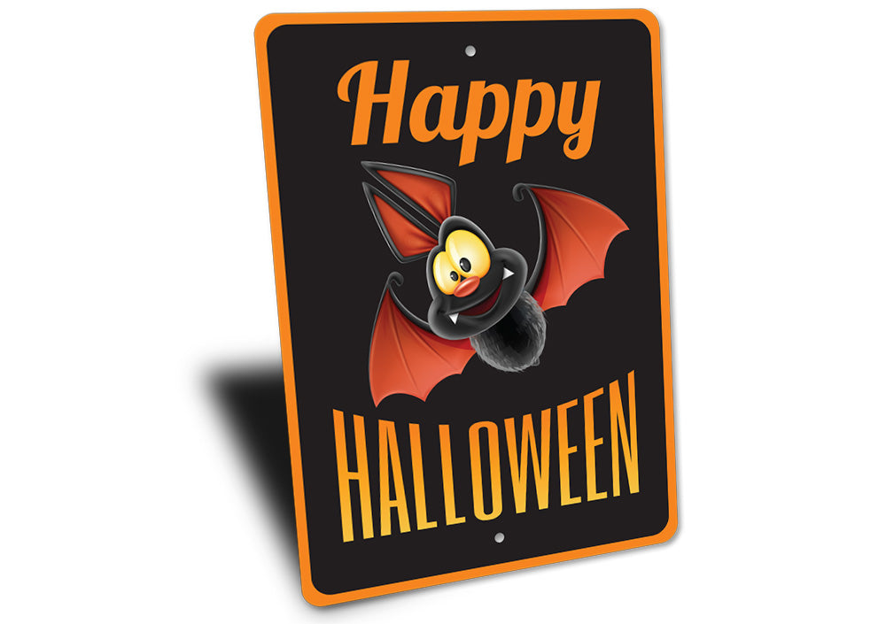 Happy Halloween Bat Sign