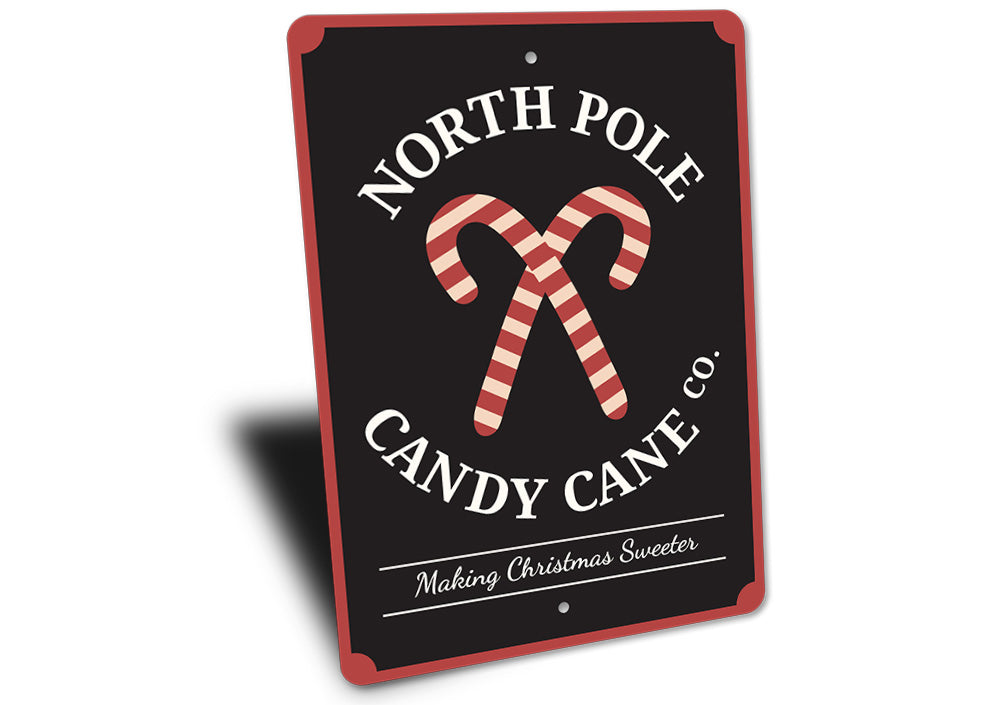 North Pole Candy Cane Company Sign