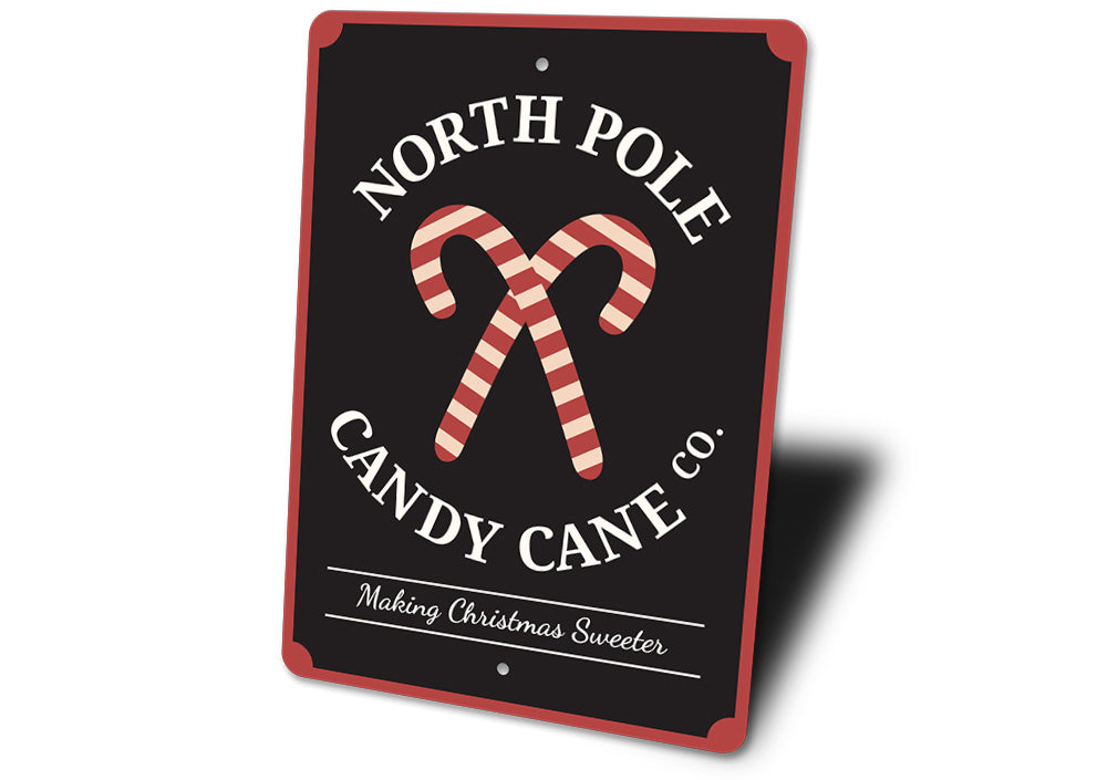 North Pole Candy Cane Company Sign