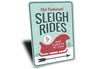 Sleigh Rides Arrow Sign