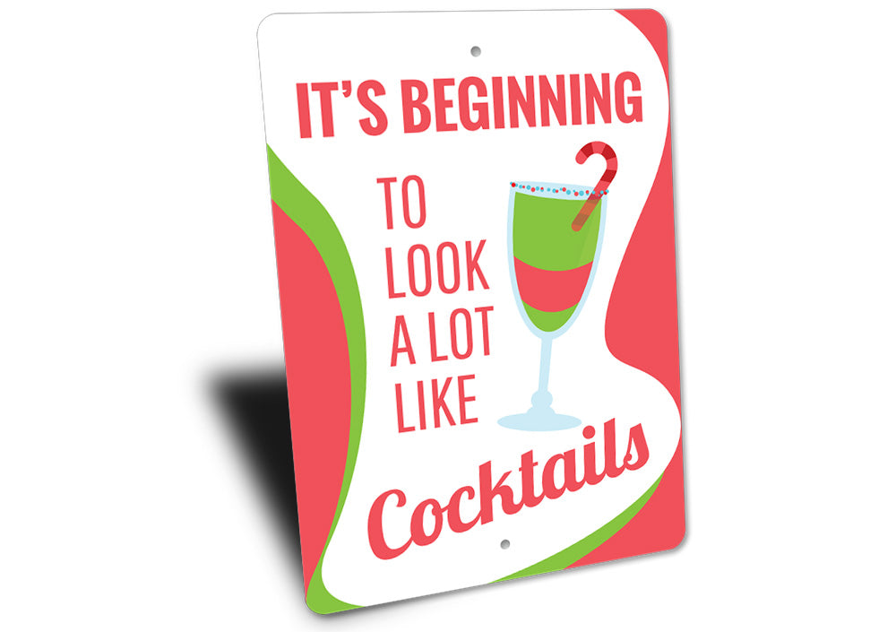 Christmas Cocktails Sign