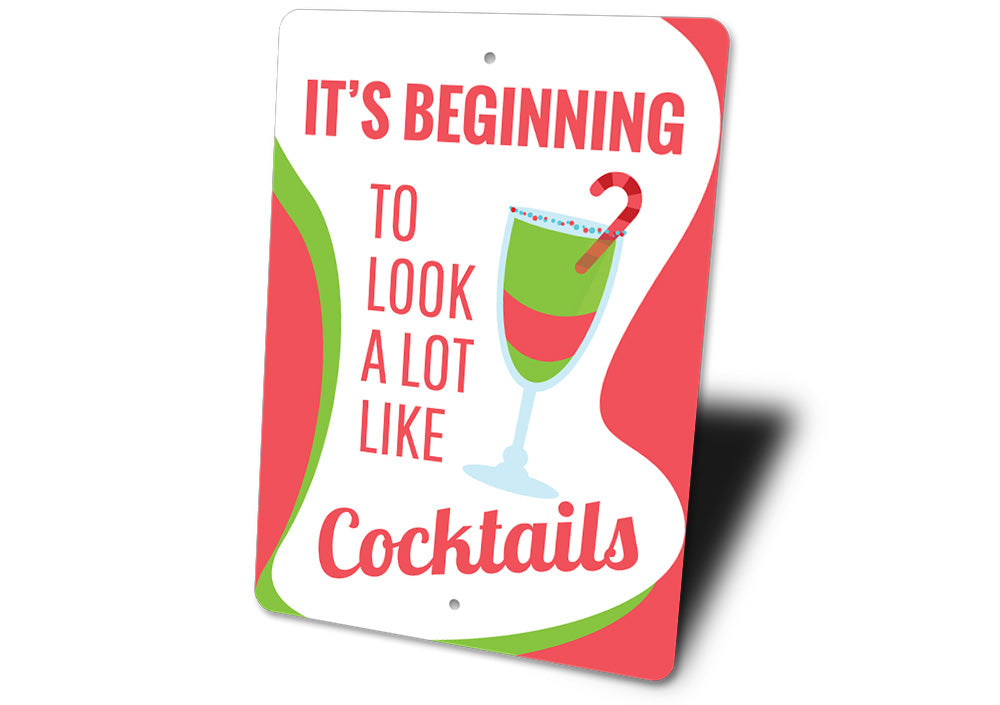 Christmas Cocktails Sign