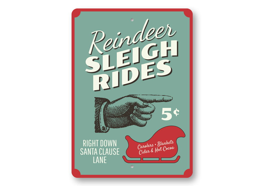 Reindeer Sleigh Rides Sign