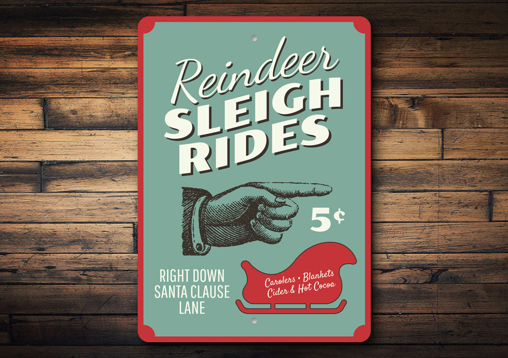 Reindeer Sleigh Rides Sign