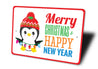 Merry Christmas Happy New Year Sign