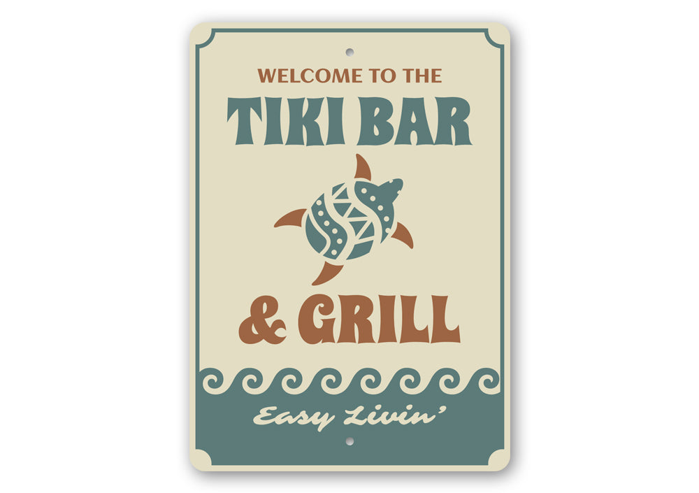 Tiki Bar Turtle Sign