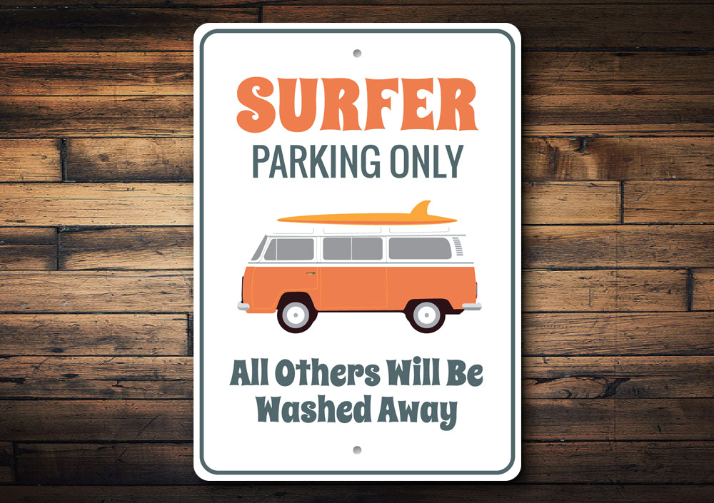 Surfer Van Parking Only Sign