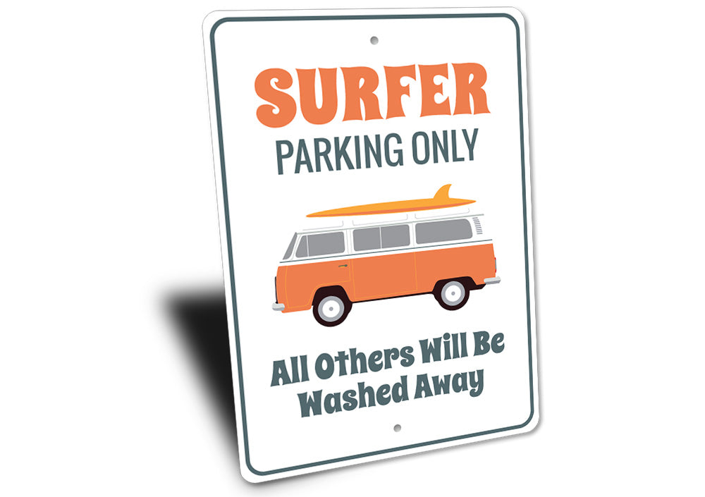 Surfer Van Parking Only Sign