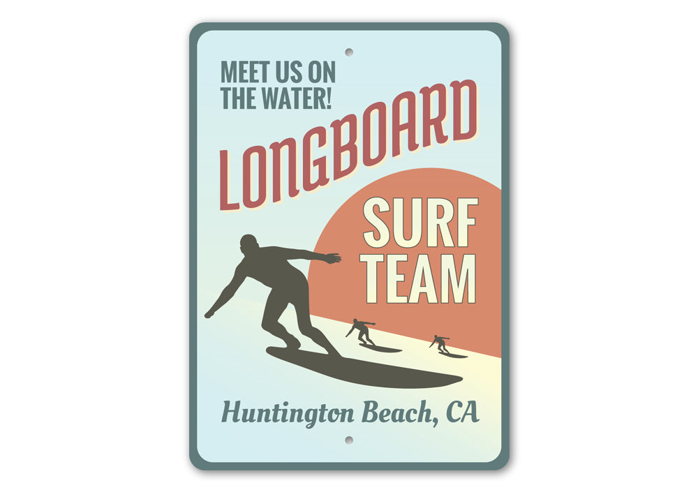 Longboard Surf Team Sign