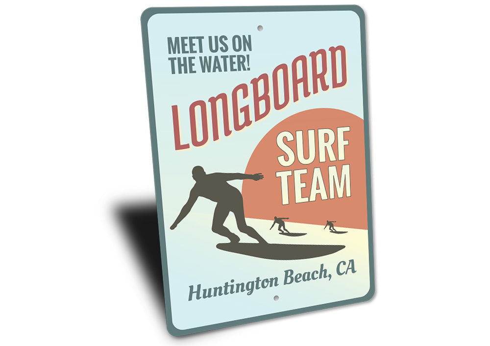 Longboard Surf Team Sign