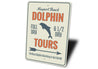 Dolphin Tours Arrow Sign Aluminum Sign