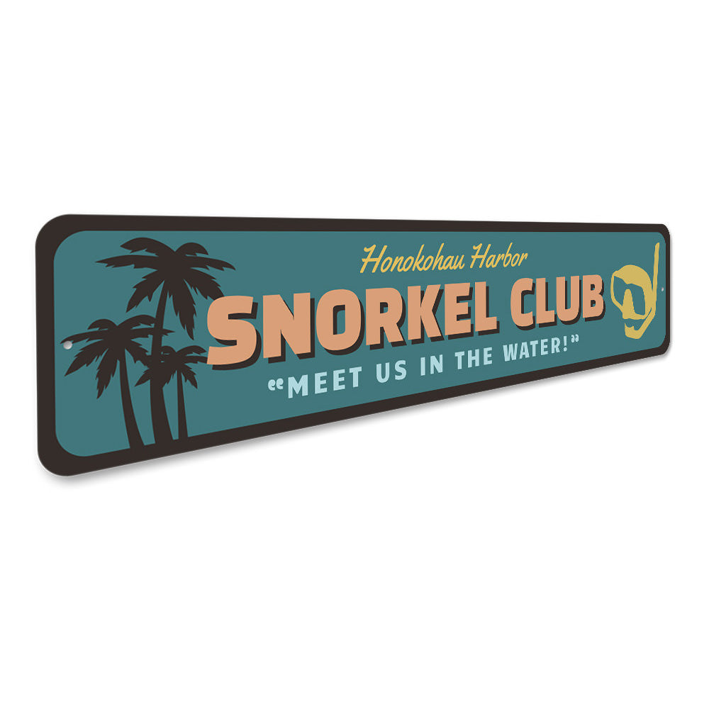 Snorkel Club Sign Aluminum Sign