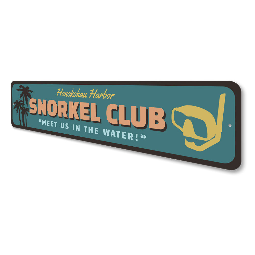 Snorkel Club Sign Aluminum Sign