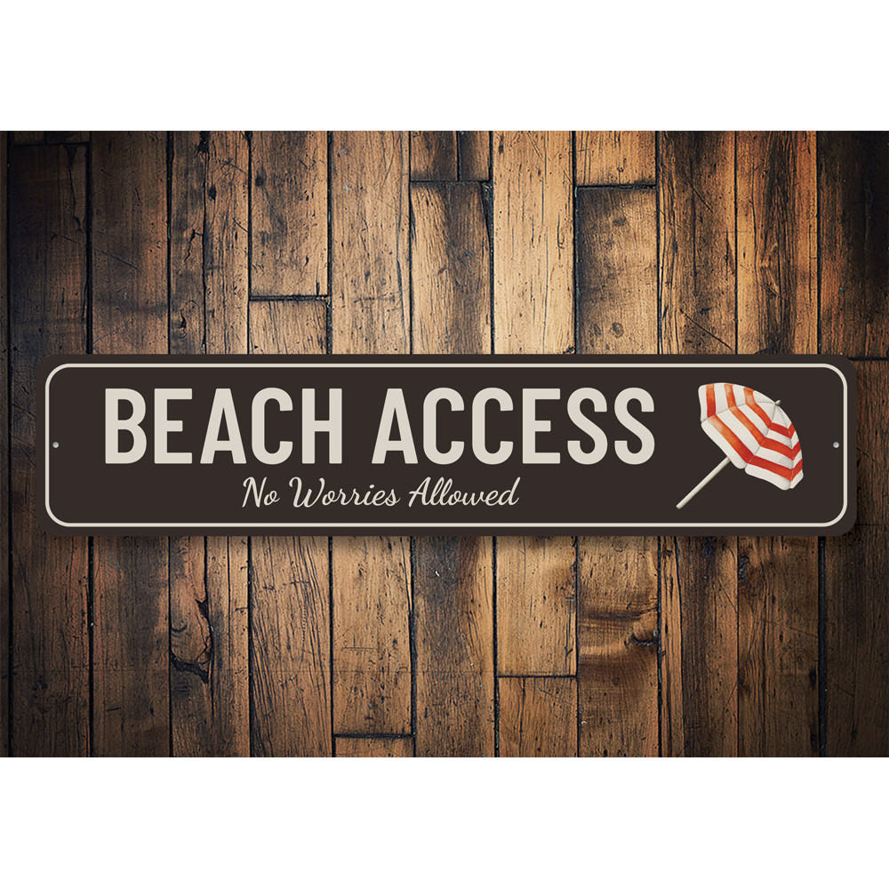 Beach Access Sign Aluminum Sign