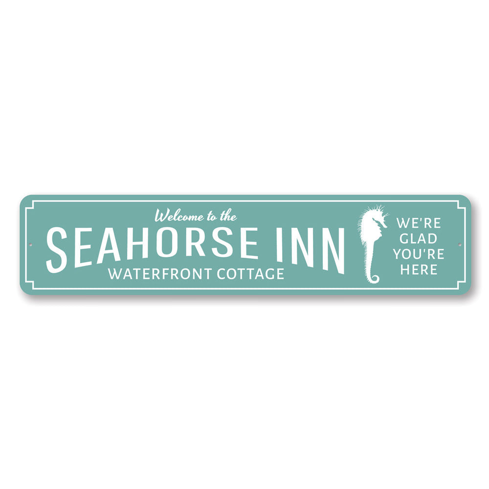 Seahorse Inn Welcome Sign Aluminum Sign