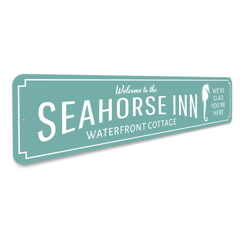 Seahorse Inn Welcome Sign Aluminum Sign