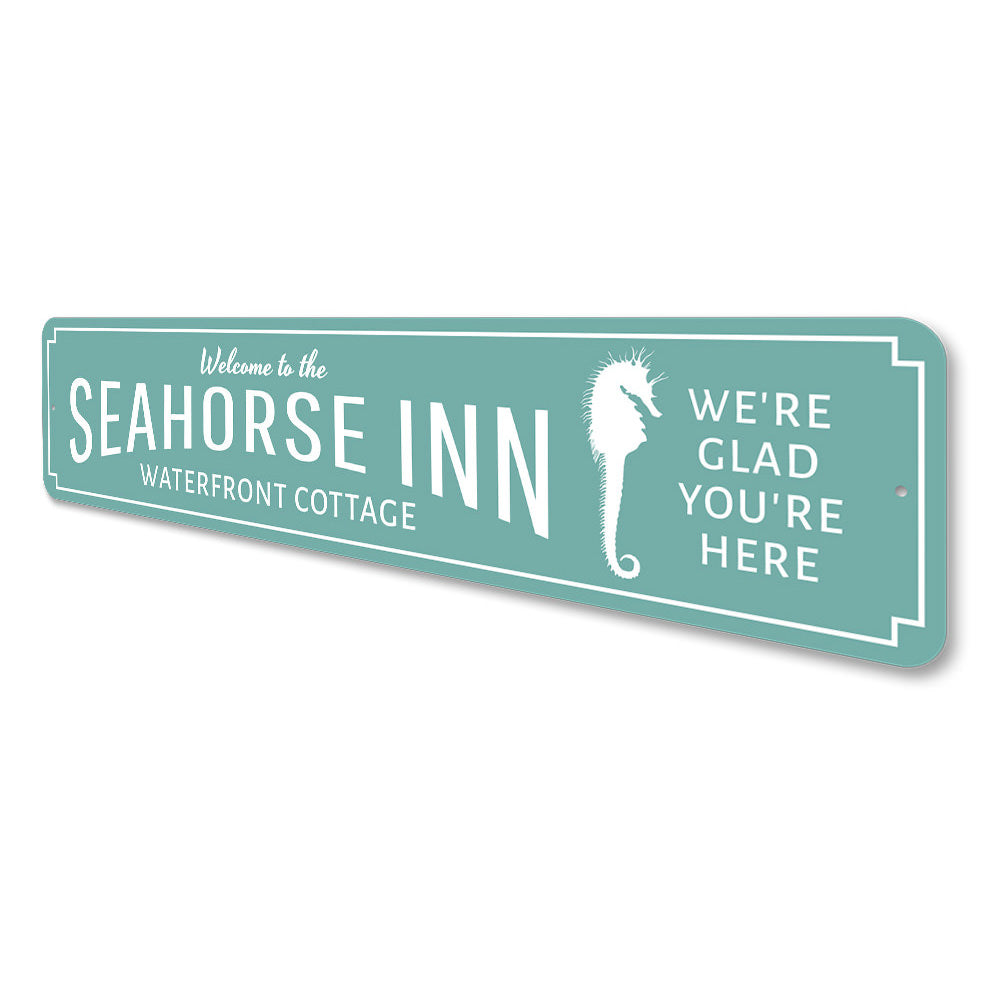 Seahorse Inn Welcome Sign Aluminum Sign