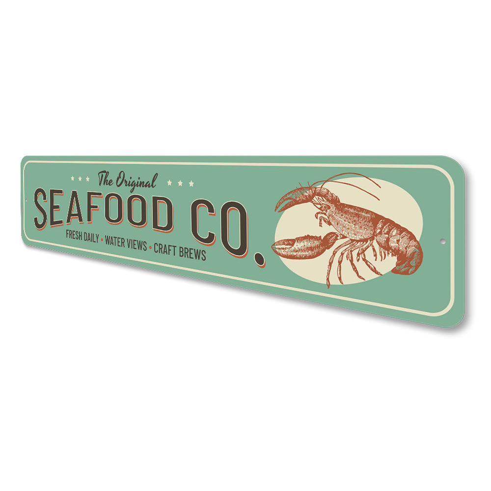 Seafood Company Sign Aluminum Sign
