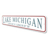 Lake Michigan Latitude Longitude Sign