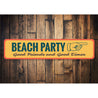 Beach Party Directional Sign Aluminum Sign