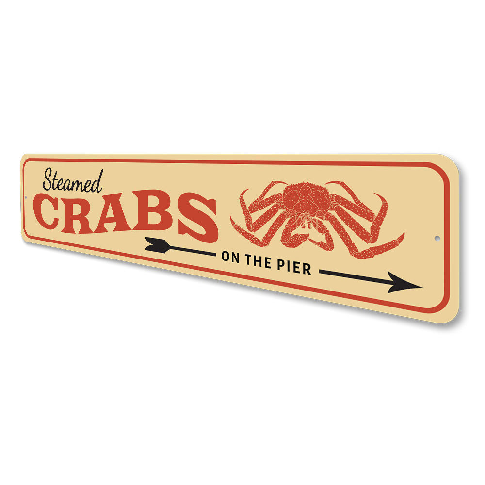 Steamed Crabs Sign Aluminum Sign