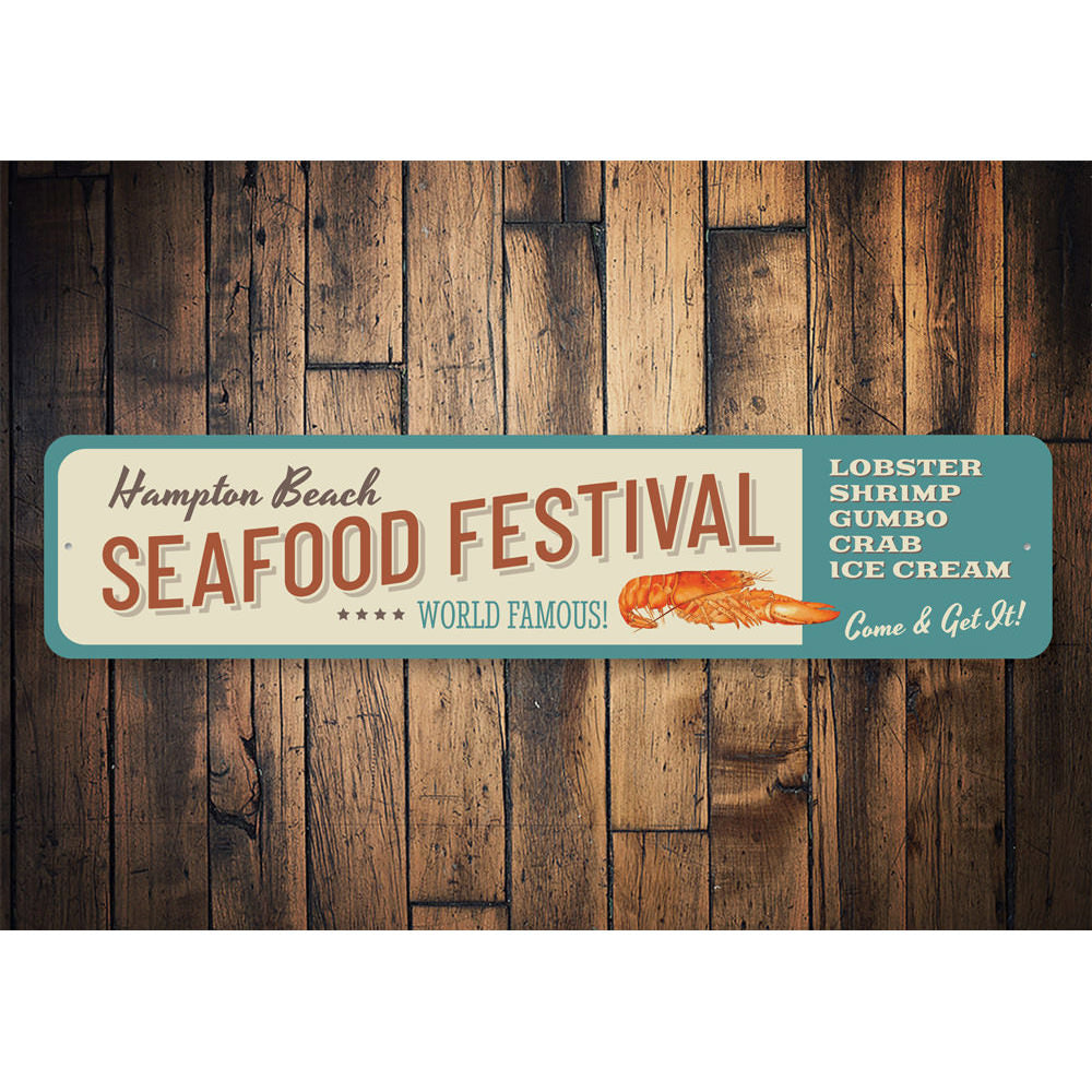 Seafood Festival Sign Aluminum Sign