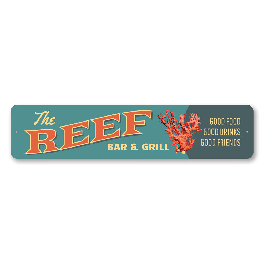 Reef Bar and Grill Sign Aluminum Sign