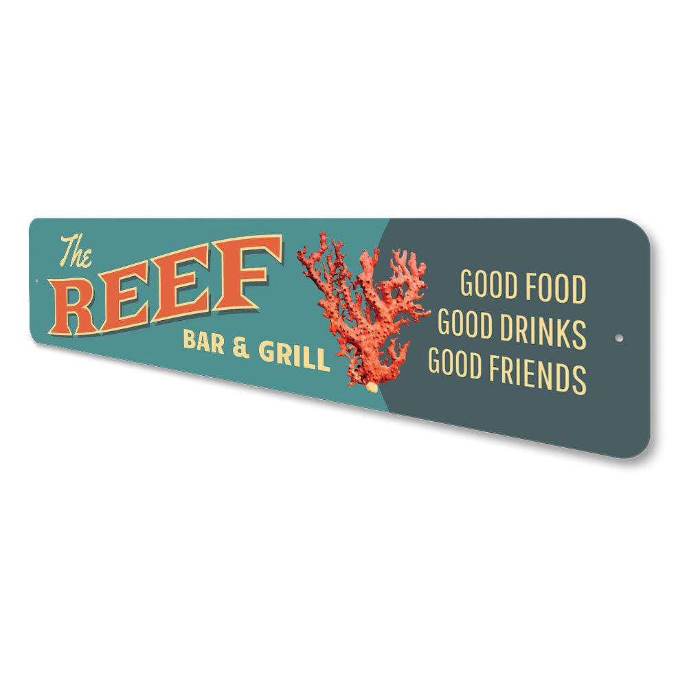 Reef Bar and Grill Sign Aluminum Sign