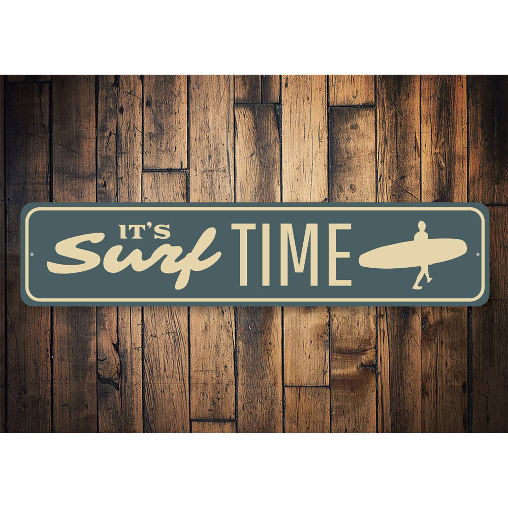 Surf Time Sign Aluminum Sign