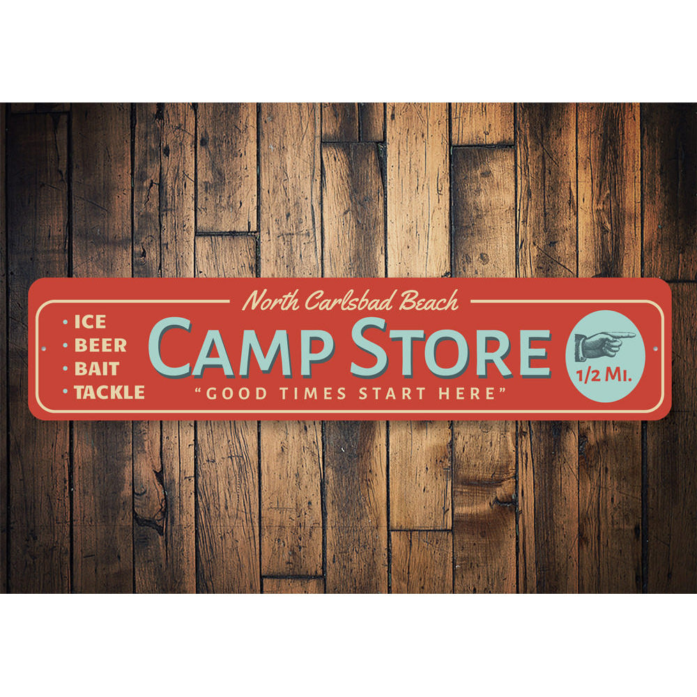 Beach Camp Store Sign Aluminum Sign