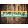 Warm Seas and Palm Trees Sign Aluminum Sign