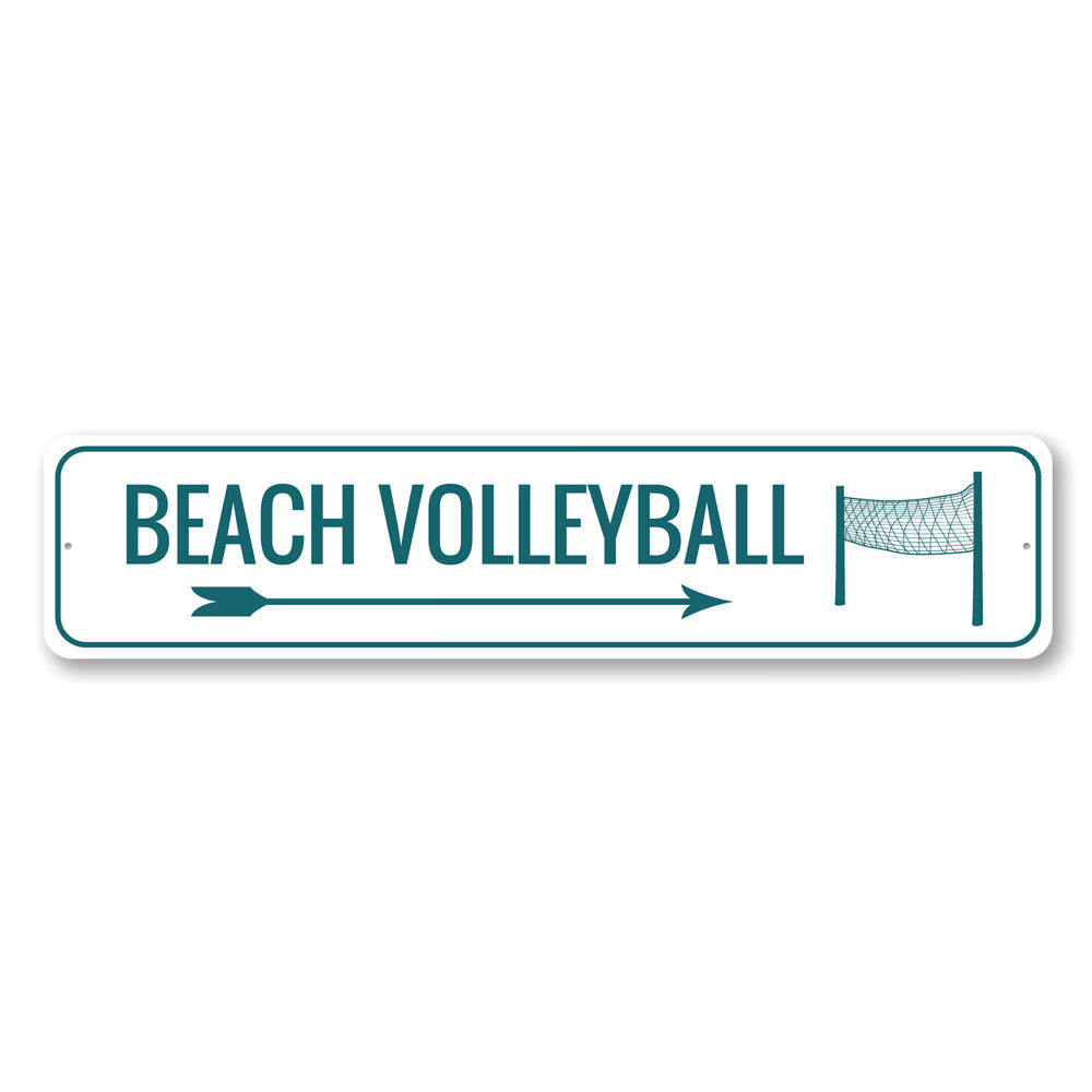 Beach Volleyball Area Sign Aluminum Sign