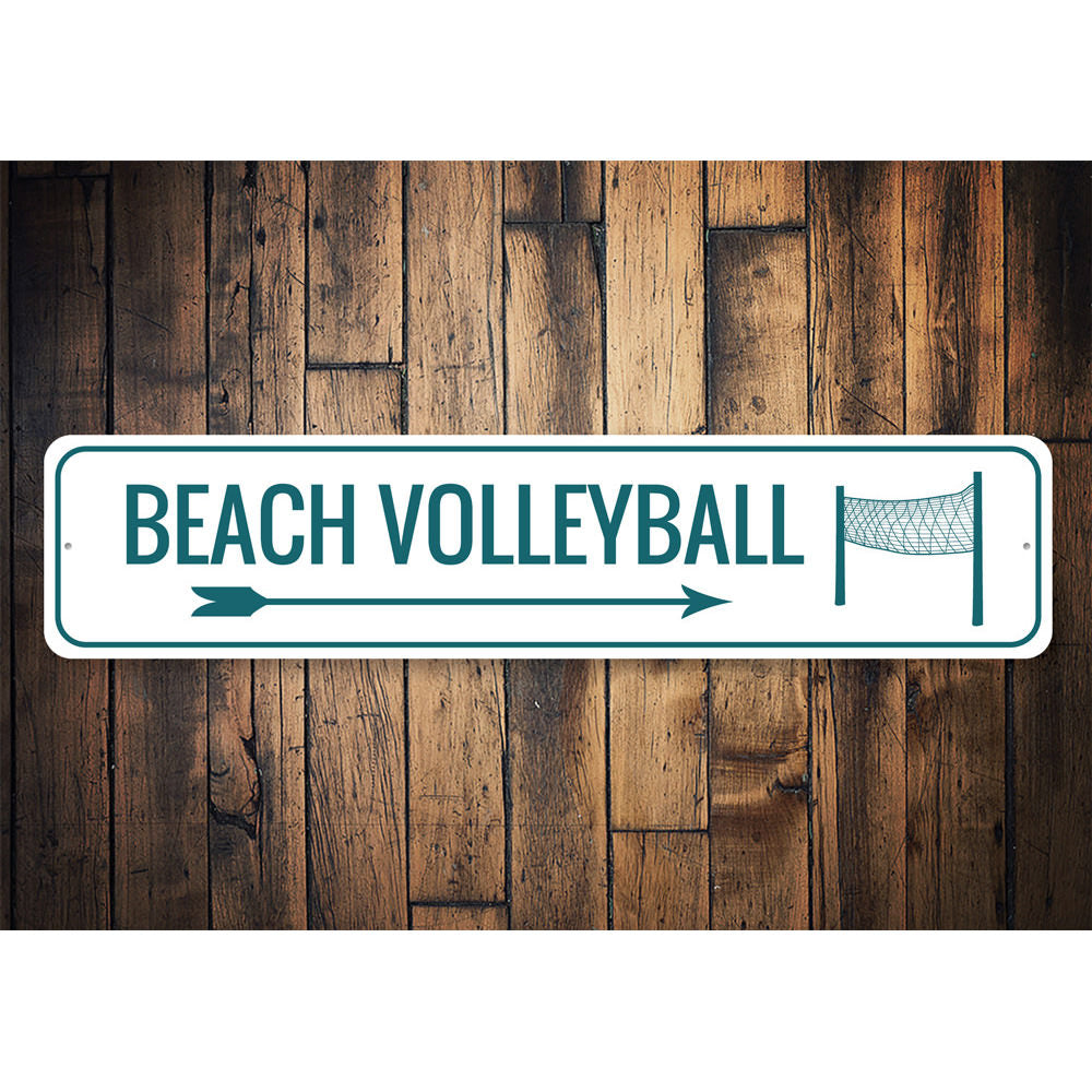 Beach Volleyball Area Sign Aluminum Sign