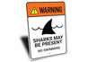 Warning Sharks Present Sign