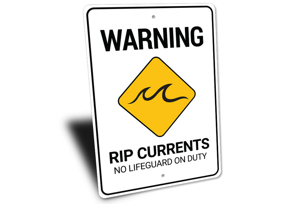 Rip Currents Warning Sign