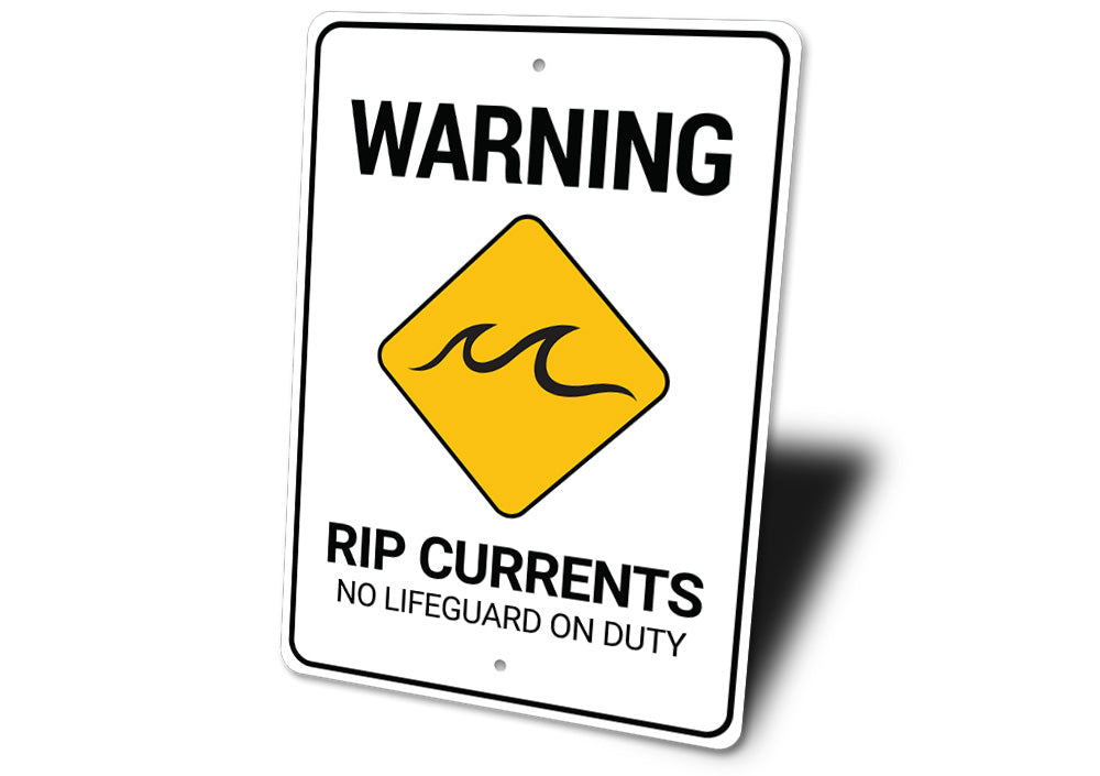Rip Currents Warning Sign Aluminum Sign