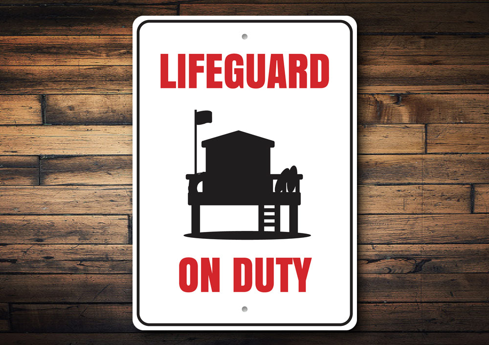Lifeguard on Duty Sign Aluminum Sign