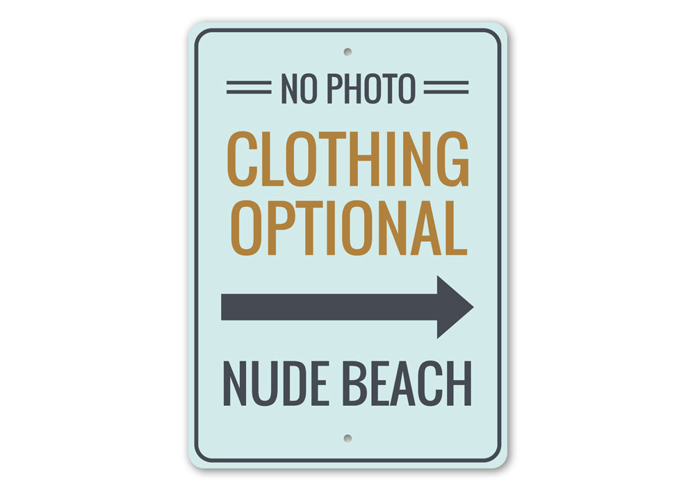 Clothing Optional Nude Beach Sign