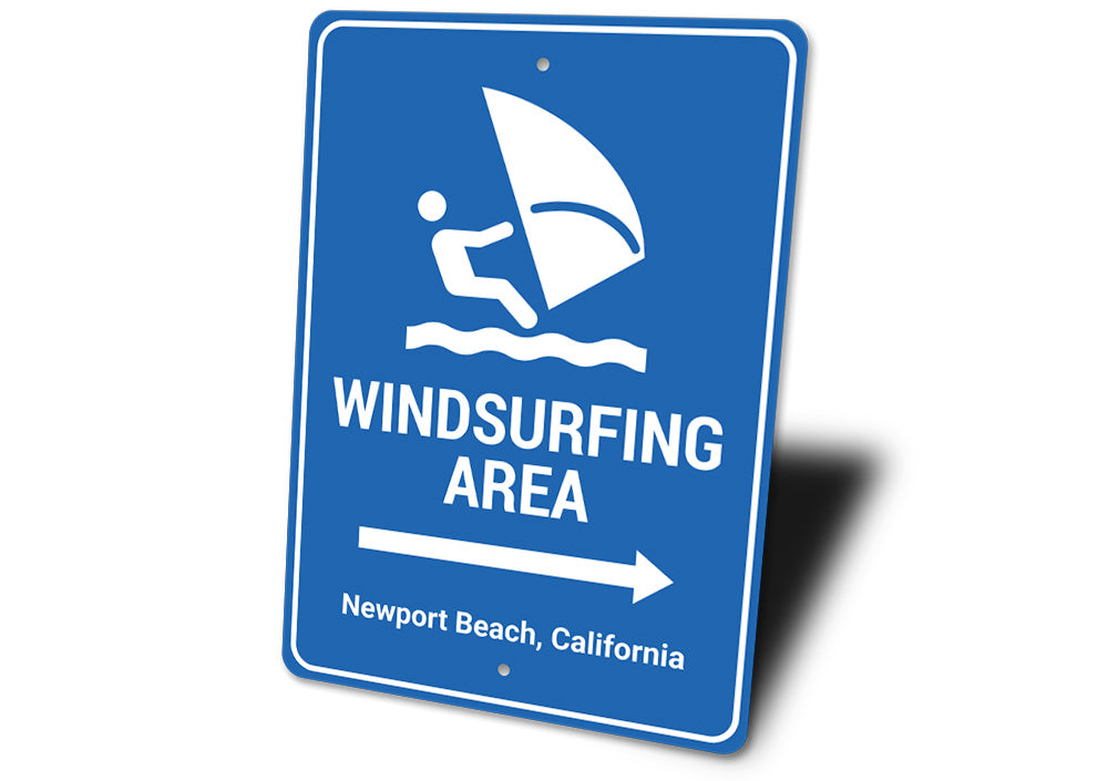 Windsurfing Area Arrow Sign