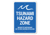 Tsunami Hazard Zone Sign