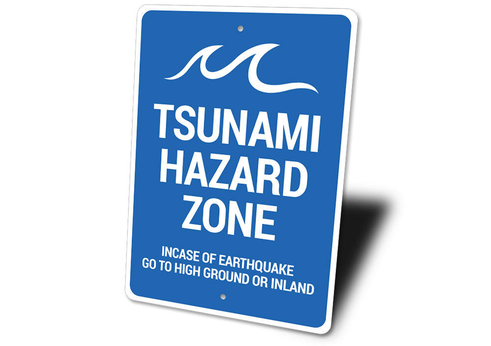 Tsunami Hazard Zone Sign