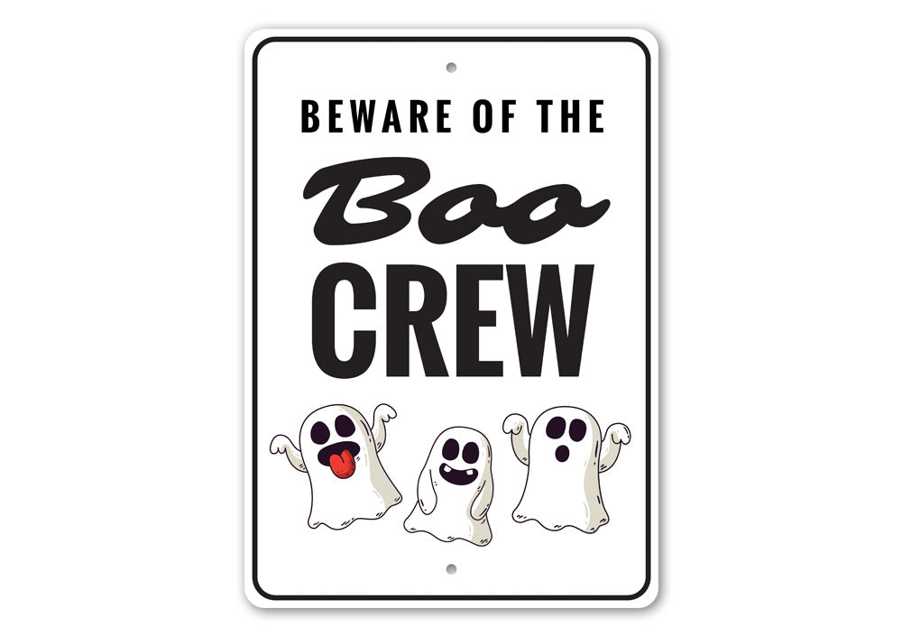 Boo Crew Sign Aluminum Sign