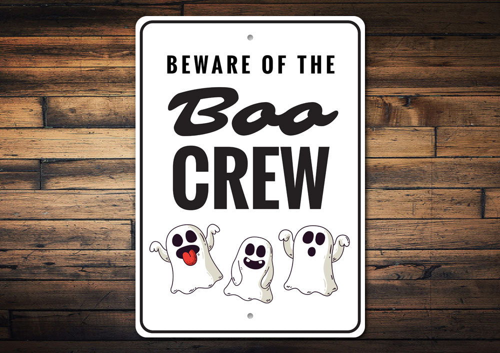 Boo Crew Sign Aluminum Sign