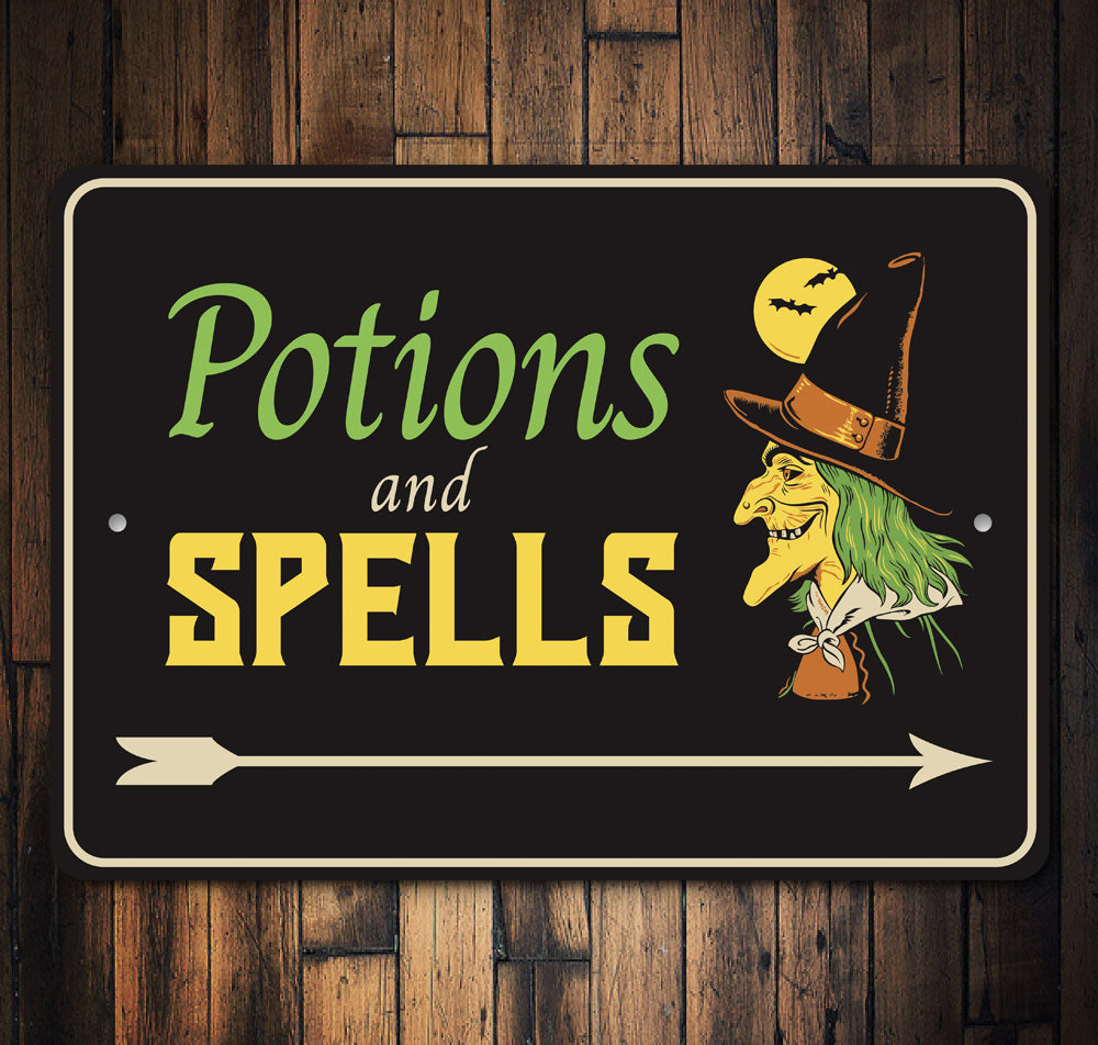 Potions and Spells Sign