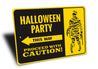 Halloween Party This Way Sign