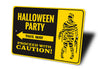 Halloween Party This Way Sign