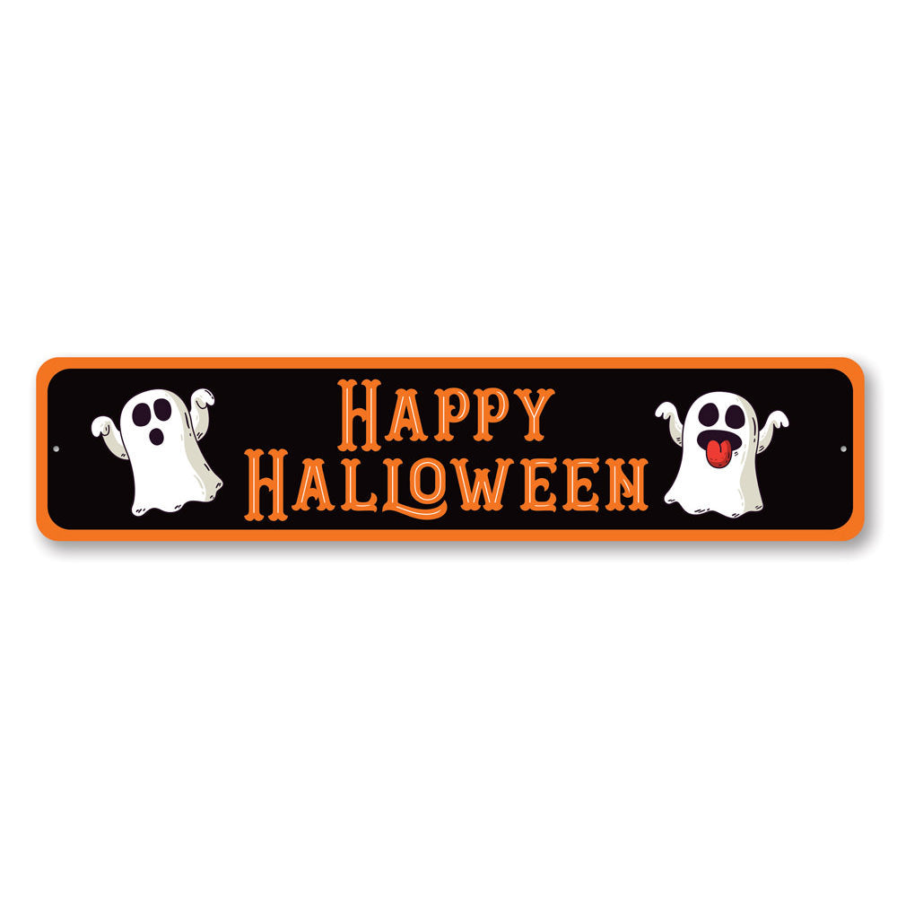 Happy Halloween Ghost Sign Aluminum Sign