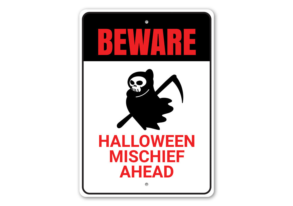 Beware Grim Reaper Sign