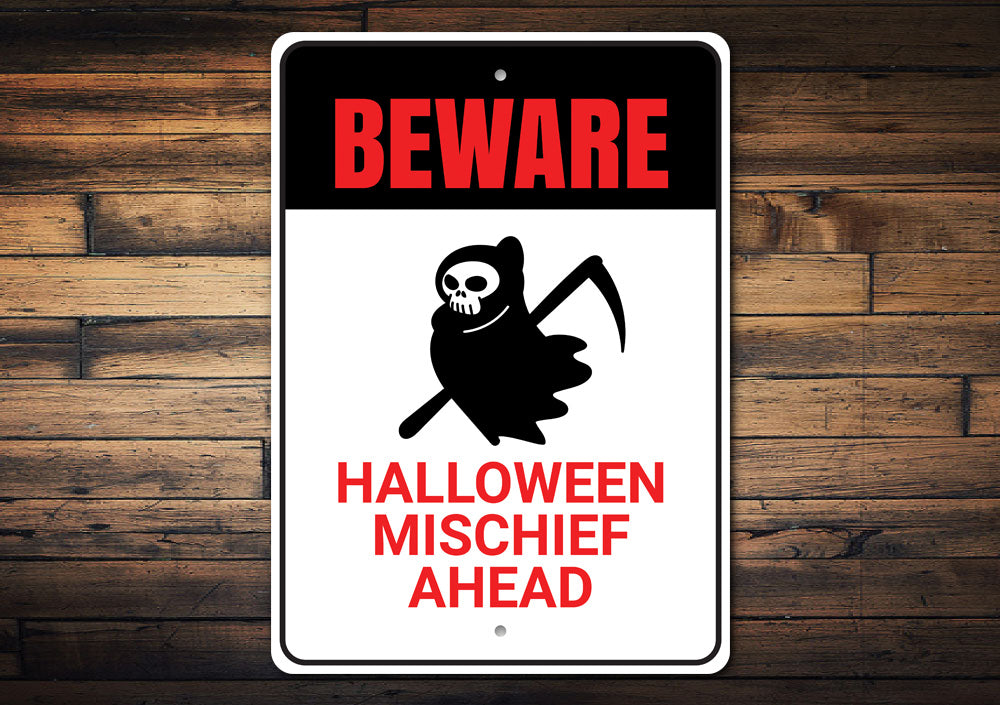 Beware Grim Reaper Sign