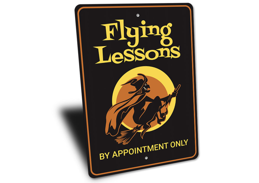 Flying Lessons Witch Sign